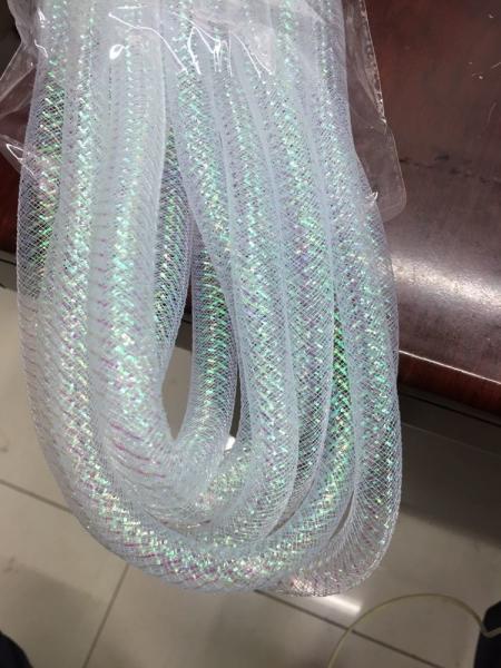 Quality Transparent Colors  Expandable Braided Mesh Sleeving ,16mm  white Mesh Sleeve UL VW-1 for sale