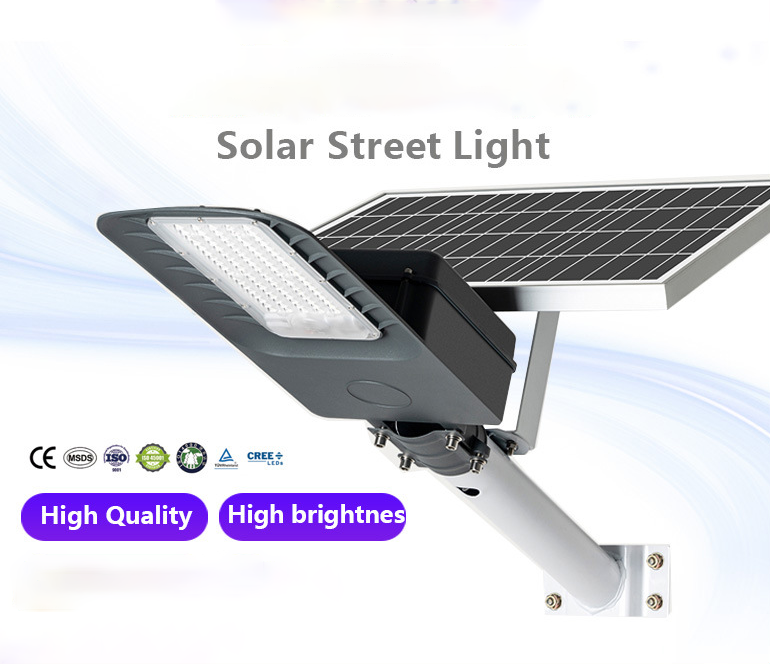 Height Split LED Solar Street Light Compact Panel For Garden Landscapes