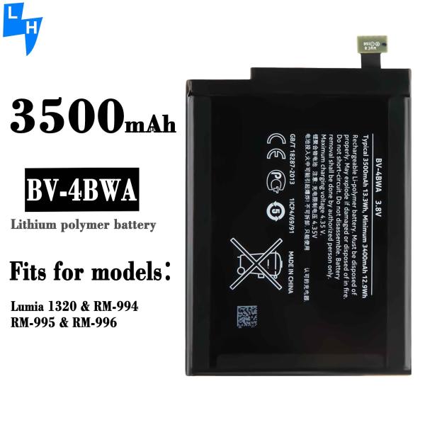 Rechargeable Batteries BV-4BWA Mobile phone battery for Nokia Lumia 1320 3500mAh