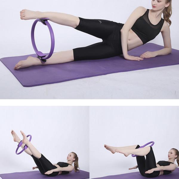 94cm Purple Pink Pilates Yoga Ring With Hip Muscle Trainer Pilates Bar