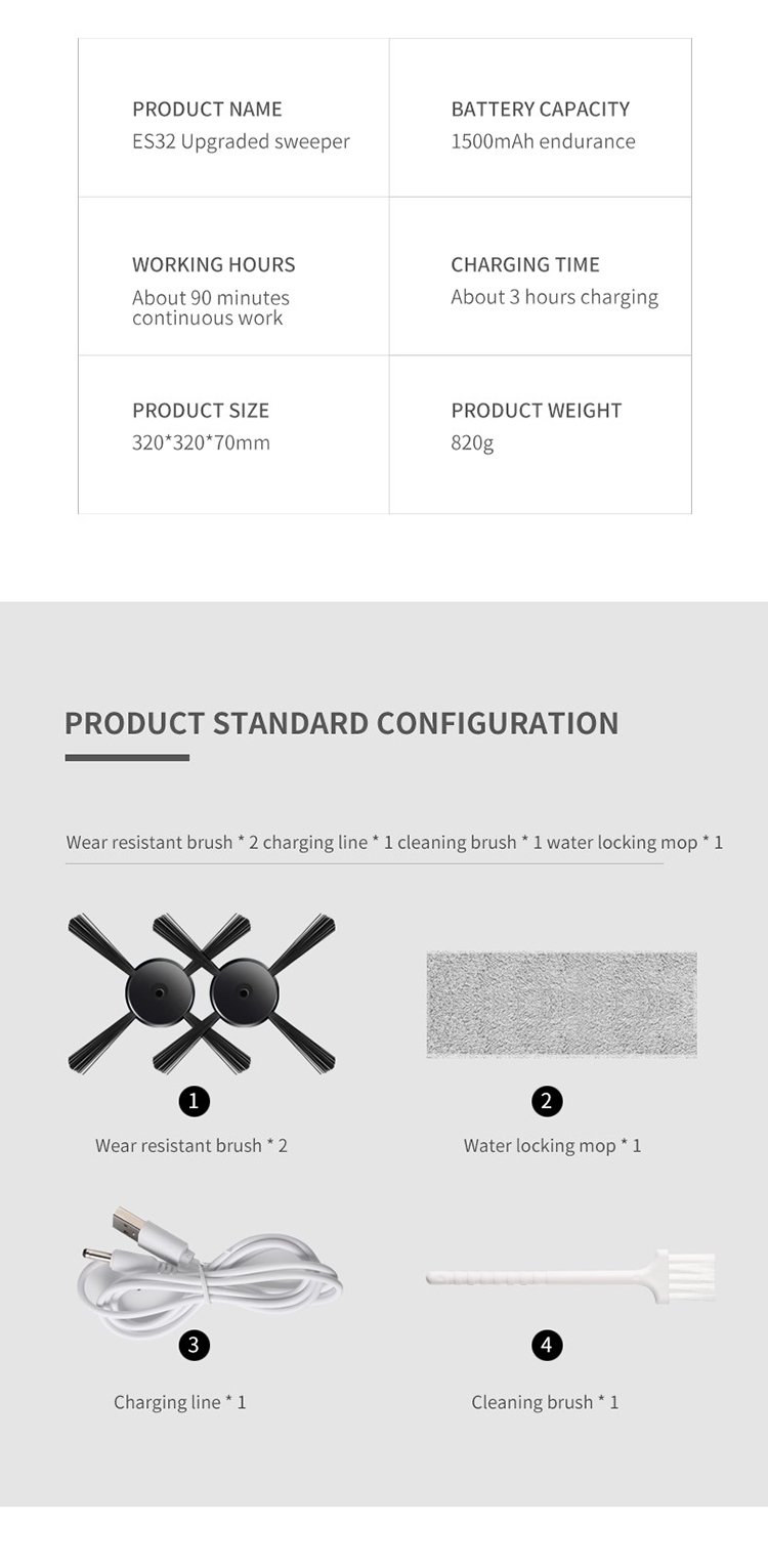 FCC Robot Vacuum For High Pile Carpet Outlet White Floor Mopping Robot