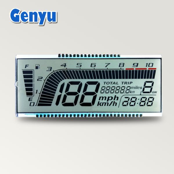 Customized VA Black LCD Screen Color Icons 11 Segment Display Modules with White Backlight 59.9 W x32.5 H mm Viewing Area