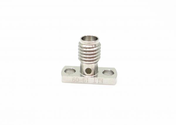 Quality Stainless Steel 50Ω 18GHz Gold Plated SSMA Female 2-hole RF Connector for sale