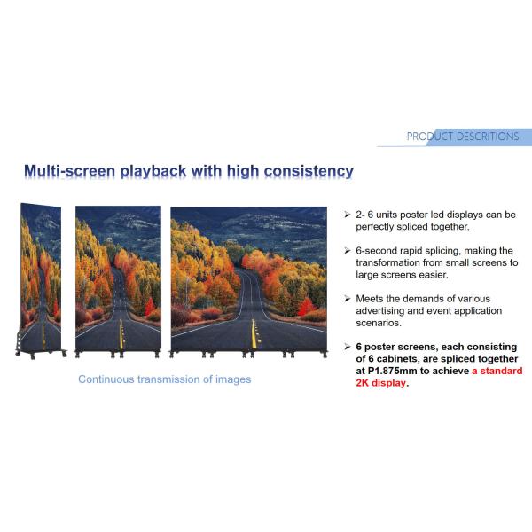 Frame-free Digital Poster Full Flip-chip Common Cathode COB Mini LED For Advertising