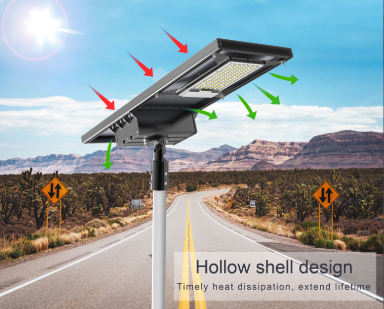 All Weather 100w 150w 200w LED Solar Street Light Angle Adjustable Sensor Parking Lot Light