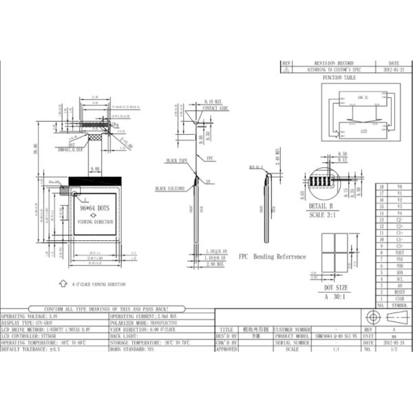 Customize Glass LCD Display Module Vatn Tn Htn Va Temperature Segment LCD Display