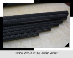 China Carbon Fiber Roll Wrapped Twill Tube ~ 0.5&quot; ID x 24&quot;, Gloss Finish wholesale
