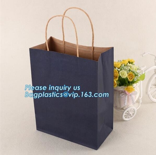 Fashion Custom Printing Luxury Gift Shopping Carrier Paper Bag With Your Own Logo Print,strong twisted handle black leat