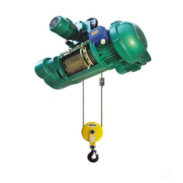 Machining lifting Electric Crane Hoist 2 Ton Wire Rope Hoist Trolley