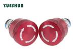 Metal Emergency Stop Push Button Switch 3 / 6 Pin Convenient Operation Excellent