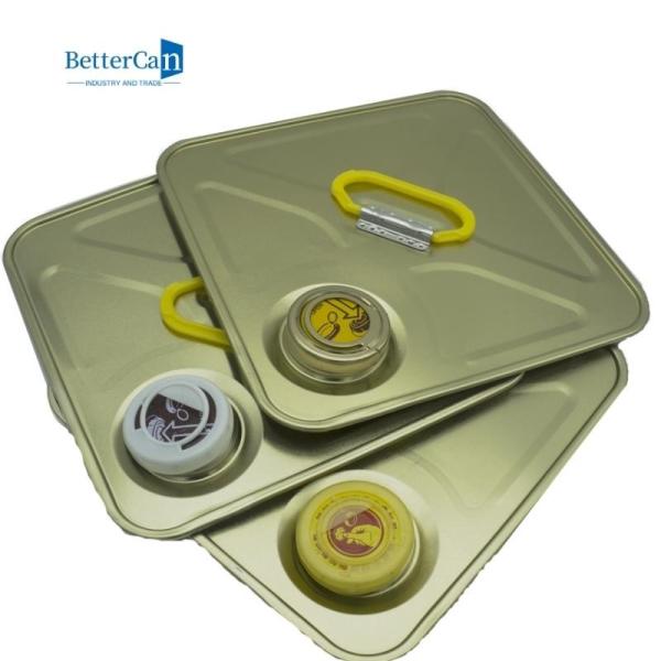 1Gallon Rectangular Cans Bottom Tin Components 4liter Tin Cover Accessories