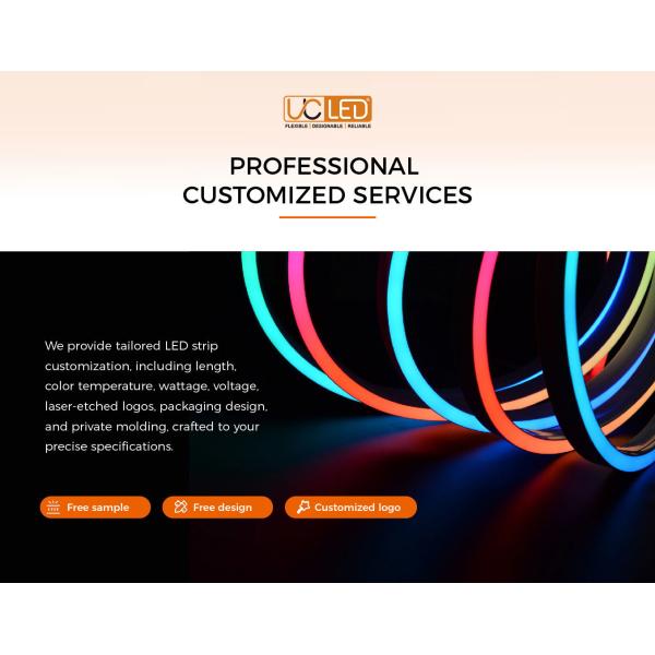 Side Bend Indoor LED Strip Lighting IP65 / IP67 Waterproof Support Customization