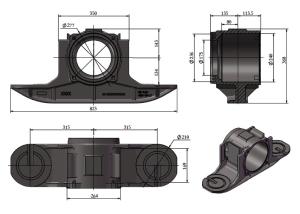 Railway Bogie Wheelset BA182 Axle Box Railway Axle Housing Bogie Parts