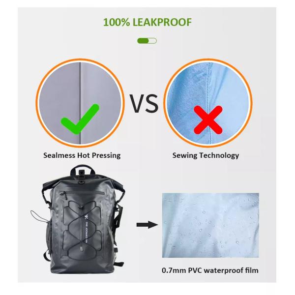 ODM Motorcycle Waterproof Camping Bag 500D PVC For Outdoor Hiking