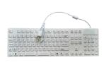 Rubberized Surface Computer Keyboard And Mouse , 110 AZERTY Key Metal Keyboard