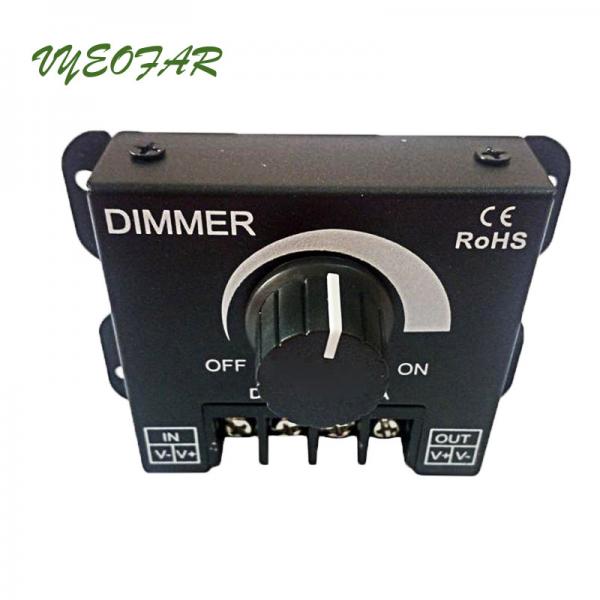 Metal Material Led Lights Compatible Dimmer Switches 12V 24V 720W Black Color