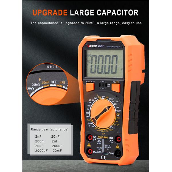 Mini VICTOR Digital Multimeter VC890C+ Manual range multimeter 1999 LCD display NCV LIVE True RMS Multimeter Digital