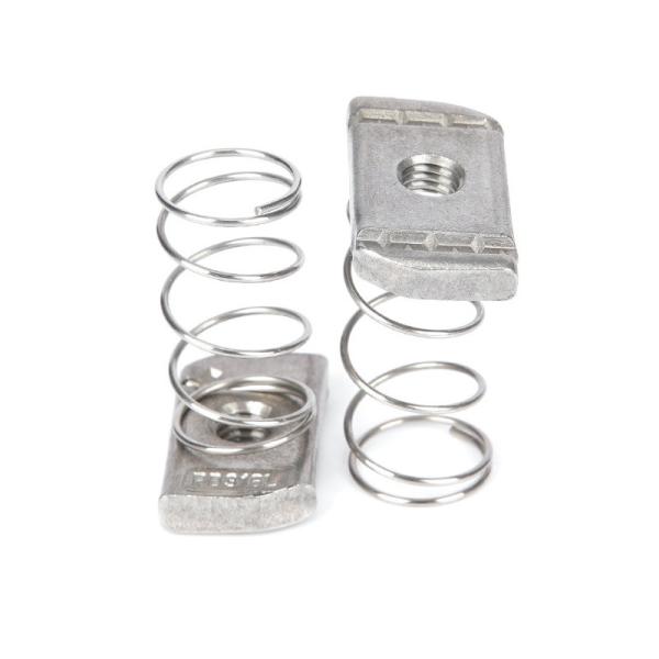 Quality Stainless Steel Spring Channel Nuts Precision Machined Galvanized/Zinc/Nickel Plated Chamfered Edges for Mining Application for sale