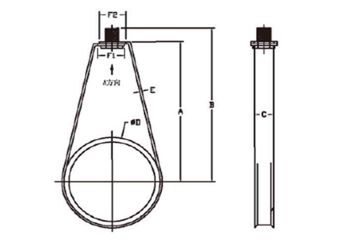ASTM Sprinkler Adjustable Swivel Loop Hanger Ring Clamp Galvanized