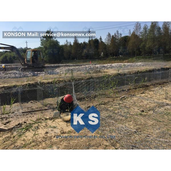 Custom OEM Gabion Box Machine / Galvanized Iron Hexagonal Wire Mesh Machine