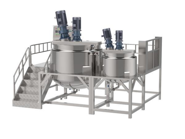 Quality Liquid Blending Vacuum Emulsifier Mixer With Hydraulic Lifting Lid for sale