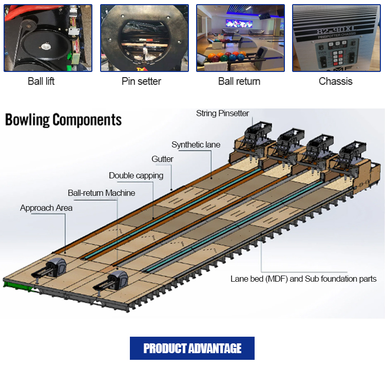 Directly Supply Complete Bowling Alley for Family Entertainment Fun and Fashionable