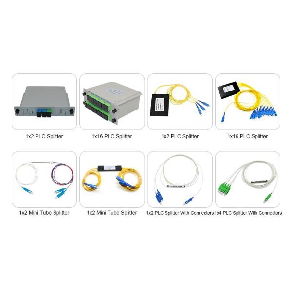 1 To 16 Mini PLC Splitter For Fiber Optic Communication RoHS compliant