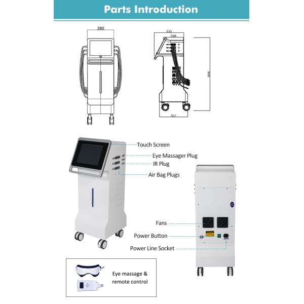110W Lymph Drainage Massage Machine 5 Modes Lymphatic Drainage Equipment