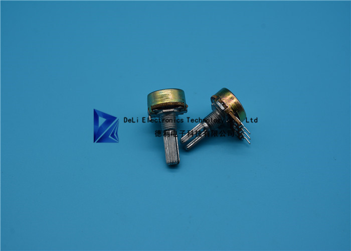 Potentiometer 10k Ohm Illuminated Push Button Switch Round Shape 200V 15mm Shaft Length