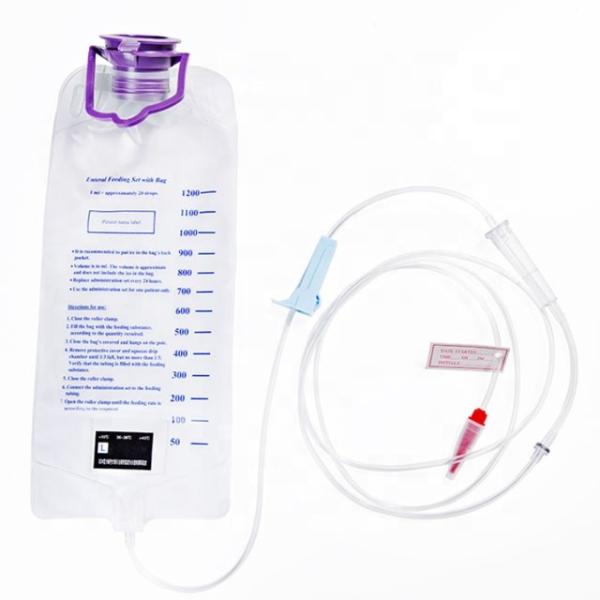 Quality 1200ML Enteral Delivery Gravity Bag Set, Disposable Enteral Nutrition Bag, Gravity Feeding Bag - Large Bore for sale