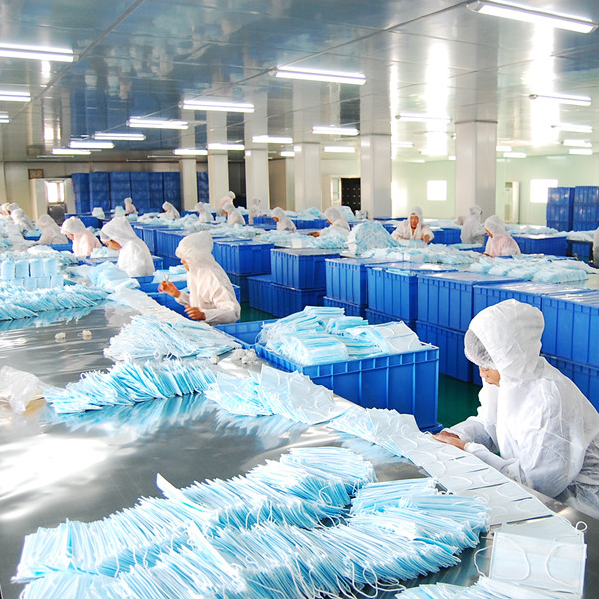 OEM Disposable Blue Earloop Face Mask , Hospital Mouth Mask Non sterile