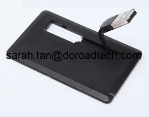 China Business Card USB Flash Drive with Data Cable, Plastic Credit Card USB Stick with Cable wholesale