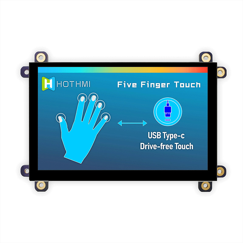 5V IPS 5 Inch HI LCD Display Durable 800x480 Pixels TFT-050T61SVHDVUSDC