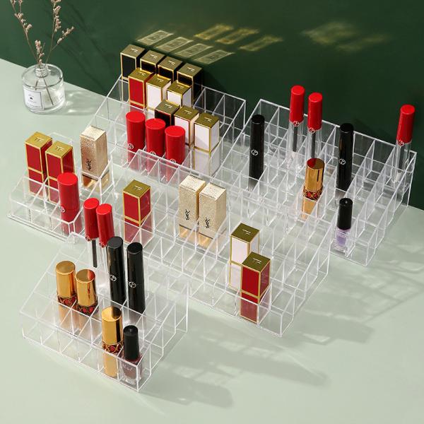 Quality Quality Guranteed Acrylic Cosmetic Box Transparent Lipstick Storage Box Display Rack for sale
