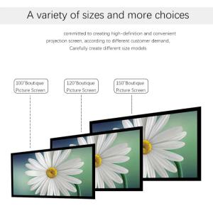 China Projection 3D Fixed Frame Screen Aluminum Material Coated Easy Cleaning wholesale