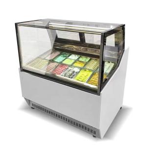 China Frost Free Ice Cream Display Showcase With Fan Cooling System wholesale