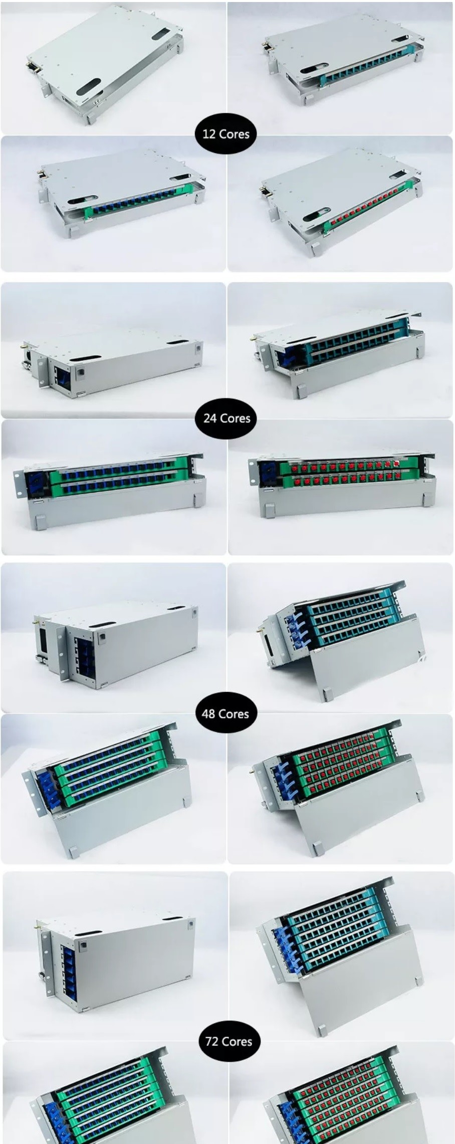 48 Core FC 1U 19 Rack Mount Enclosure ODF Distribution Frame