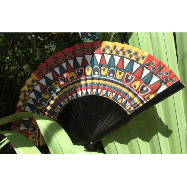 Spanish Personalised Fancy Cloth Custom Cherry Wood Folding Fan
