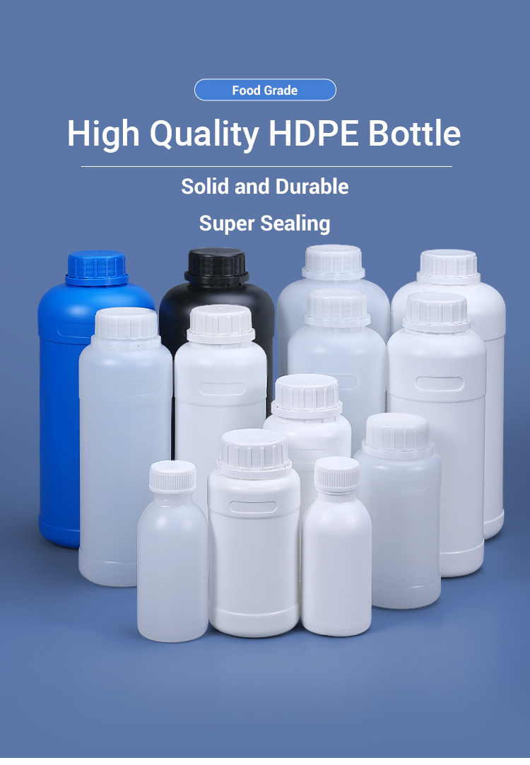 250ml-1000ML HDPE Recycling Plastic Containers Logo Printing For Pill Packing
