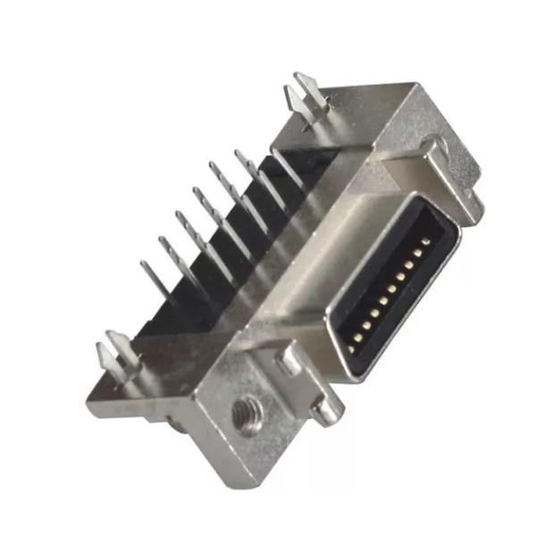 1.27mm Pitch SCSI Centronics Type Female Industrial Connectors Straight Right Angled