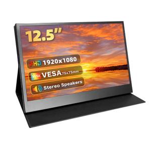 12.5 Inch Portable LCD Monitor High Resolution Monitor 3840 X 2160 HDMI Interface