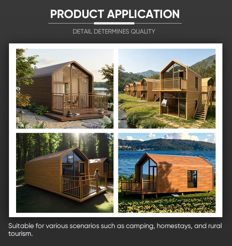 Durable Eco Friendly Glamping a Frame Cabin Prefab Modular Quick Assembly Windproof High ROI Mobile Tiny House