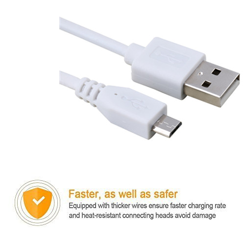 Black Micro-USB Data Cable For Camera And MP3 1m 1.5m Braid Shielding