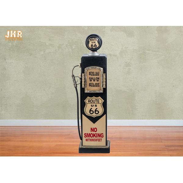 Decorative Wooden Storage Cabinet MDF Rack Furniture Gas Pump Storage Rack Black Color Bookcase