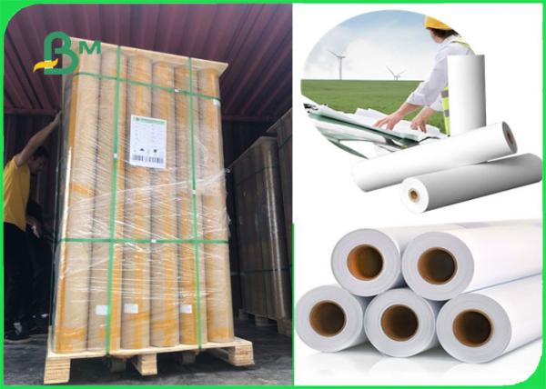 Quality 100gsm Draft Uncoated CAD Plotter Paper 70gsm Finish Matte Paper for sale
