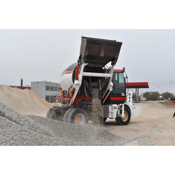 Mobile Self Loading 1cbm Concrete Boom Pump Mixer Truck