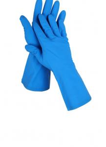 China Kitchen Nitrile Solvent Resistant Gloves 15 Mil Household Task Gloves Blue Nitrile wholesale
