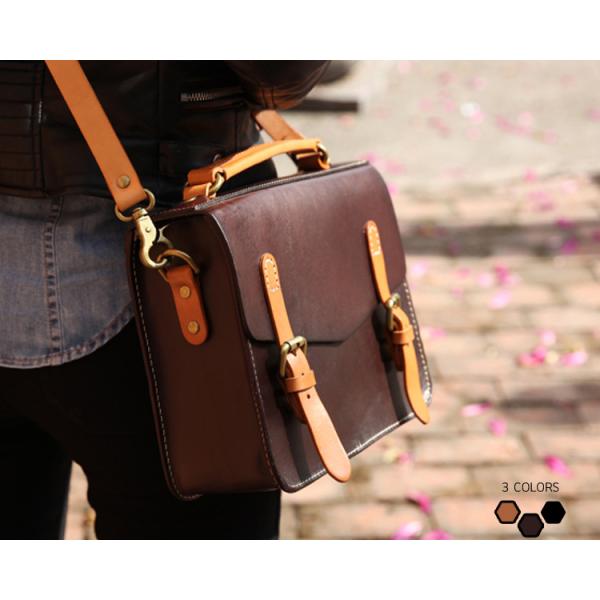 LH-62-2 Black Ladies Leather Bags Cambridge Style Leather Women Handbags