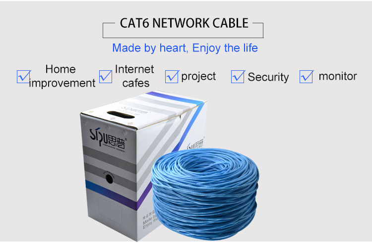 4Pair UTP 305M SFTP Cat6e Ethernet Cable Outdoor for Communication