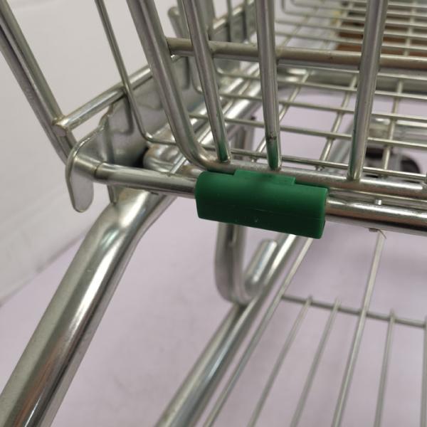 PU Wheels Grocery Shopping Trolley 210L Metal Shopping Cart With Beverage Chassis